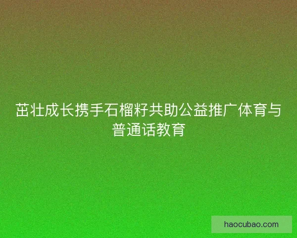 茁壮成长携手石榴籽共助公益推广体育与普通话教育